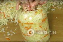 Квашена капуста з морквою на зиму - Крок 7 Квашена капуста з морквою на зиму - Крок 7
