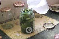 Хрустящие маринованные огурцы - Шаг 7 Хрустящие маринованные огурцы - Шаг 7