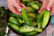 Мариновані огірки з коріандром - Крок 1 Мариновані огірки з коріандром - Крок 1