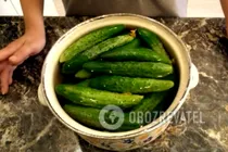 Маринованные огурцы с сахаром - Шаг 1 Маринованные огурцы с сахаром - Шаг 1