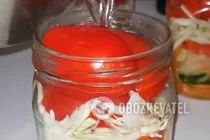 Салат на зиму с огурцами и капустой - Шаг 9 Салат на зиму с огурцами и капустой - Шаг 9
