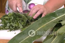 Квашені помідори з листям кукурудзи - Крок 2 Квашені помідори з листям кукурудзи - Крок 2