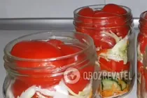 Салат на зиму с огурцами и капустой - Шаг 6 Салат на зиму с огурцами и капустой - Шаг 6
