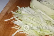 Салат на зиму с огурцами и капустой - Шаг 3 Салат на зиму с огурцами и капустой - Шаг 3
