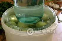 Зеленые квашеные помидоры - Шаг 7 Зеленые квашеные помидоры - Шаг 7