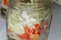 Салат на зиму с огурцами и капустой - Шаг 5 Салат на зиму с огурцами и капустой - Шаг 5