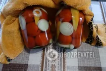 Мариновані помідори із цибулею і перцем - Крок 12 Мариновані помідори із цибулею і перцем - Крок 12