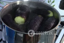Мариновані баклажани із зеленню й оцтом - Крок 2 Мариновані баклажани із зеленню й оцтом - Крок 2