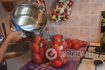 Мариновані помідори з оцтом і перцем - Крок 3 Мариновані помідори з оцтом і перцем - Крок 3