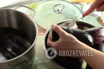 Мариновані баклажани із зеленню й оцтом - Крок 1 Мариновані баклажани із зеленню й оцтом - Крок 1
