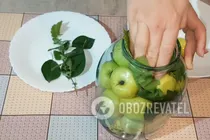 Моченые яблоки с медом и мелиссой - Шаг 3 Моченые яблоки с медом и мелиссой - Шаг 3
