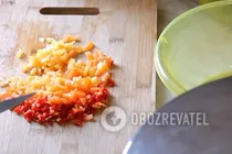 Квашеные баклажаны с кинзой и овощами - Шаг 2 Квашеные баклажаны с кинзой и овощами - Шаг 2