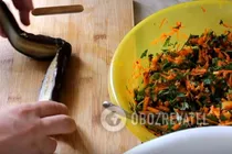 Квашеные баклажаны с кинзой и овощами - Шаг 6 Квашеные баклажаны с кинзой и овощами - Шаг 6