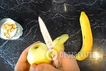 Молочний коктейль із бананом і яблуком - Крок 2 Молочний коктейль із бананом і яблуком - Крок 2