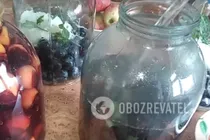 Сливовый компот с мелисой - Шаг 6 Сливовый компот с мелисой - Шаг 6