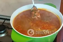 Рассольник с перловкой и томатной пастой - Шаг 6 Рассольник с перловкой и томатной пастой - Шаг 6