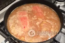 Місо-суп з фореллю і опеньками - Крок 7 Місо-суп з фореллю і опеньками - Крок 7