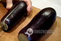 Фаршированные квашеные баклажаны - Шаг 1 Фаршированные квашеные баклажаны - Шаг 1