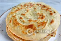 Катлама с луком на сковороде - Шаг 9 Катлама с луком на сковороде - Шаг 9