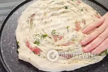 Катлама с мясом - Шаг 15 Катлама с мясом - Шаг 15