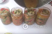 Маринованные кабачки с огурцами - Шаг 7 Маринованные кабачки с огурцами - Шаг 7