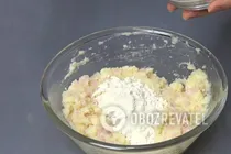 Картопляні пончики із шинкою - Крок 6 Картопляні пончики із шинкою - Крок 6
