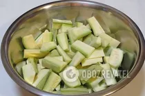 Салат из кабачков с овощами - Шаг 1 Салат из кабачков с овощами - Шаг 1