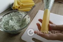 Канелоні з сиром і шпинатом - Крок 3 Канелоні з сиром і шпинатом - Крок 3