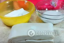 Листкові вушка з цукром - Крок 1 Листкові вушка з цукром - Крок 1