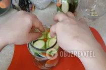 Мариновані огірки з кабачками - Крок 9 Мариновані огірки з кабачками - Крок 9