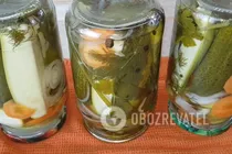 Мариновані огірки з кабачками - Крок 15 Мариновані огірки з кабачками - Крок 15