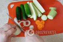 Мариновані огірки з кабачками - Крок 3 Мариновані огірки з кабачками - Крок 3