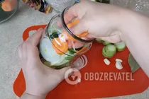 Мариновані огірки з кабачками - Крок 7 Мариновані огірки з кабачками - Крок 7