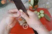 Мариновані огірки з кабачками - Крок 8 Мариновані огірки з кабачками - Крок 8