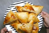 Листкова самса з сиром - Крок 6 Листкова самса з сиром - Крок 6