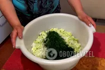 Салат из огурцов с зеленью и луком - Шаг 3 Салат из огурцов с зеленью и луком - Шаг 3