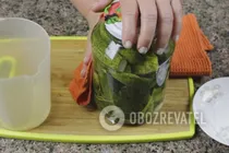 Консервированные огурцы с хреном - Шаг 8 Консервированные огурцы с хреном - Шаг 8
