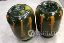 Мариновані огірки з морквою - Крок 10 Мариновані огірки з морквою - Крок 10