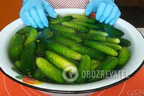 Маринованные огурцы с укропом и уксусом - Шаг 2 Маринованные огурцы с укропом и уксусом - Шаг 2