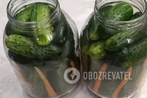 Мариновані огірки з морквою - Крок 3 Мариновані огірки з морквою - Крок 3