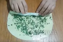 Мини-катлама с зеленью - Шаг 11 Мини-катлама с зеленью - Шаг 11