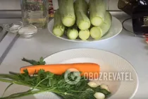 Мариновані кабачки з морквою - Крок 1 Мариновані кабачки з морквою - Крок 1