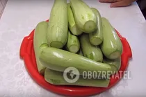 Мариновані кабачки з зеленню і перцем - Крок 1 Мариновані кабачки з зеленню і перцем - Крок 1