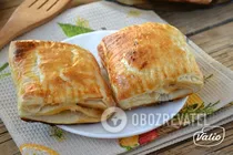 Листкові булочки з сиром - Крок 8 Листкові булочки з сиром - Крок 8