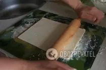 Листкові булочки з сиром - Крок 2 Листкові булочки з сиром - Крок 2