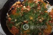 Яичница с помидорами - Шаг 6 Яичница с помидорами - Шаг 6