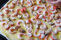 Піца з морепродуктами - Крок 4 Піца з морепродуктами - Крок 4