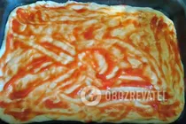 Пицца с колбасой - Шаг 8 Пицца с колбасой - Шаг 8