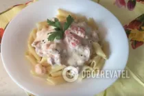 Паста с морепродуктами - Шаг 7 Паста с морепродуктами - Шаг 7