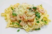 Спагетти с креветками - Шаг 8 Спагетти с креветками - Шаг 8